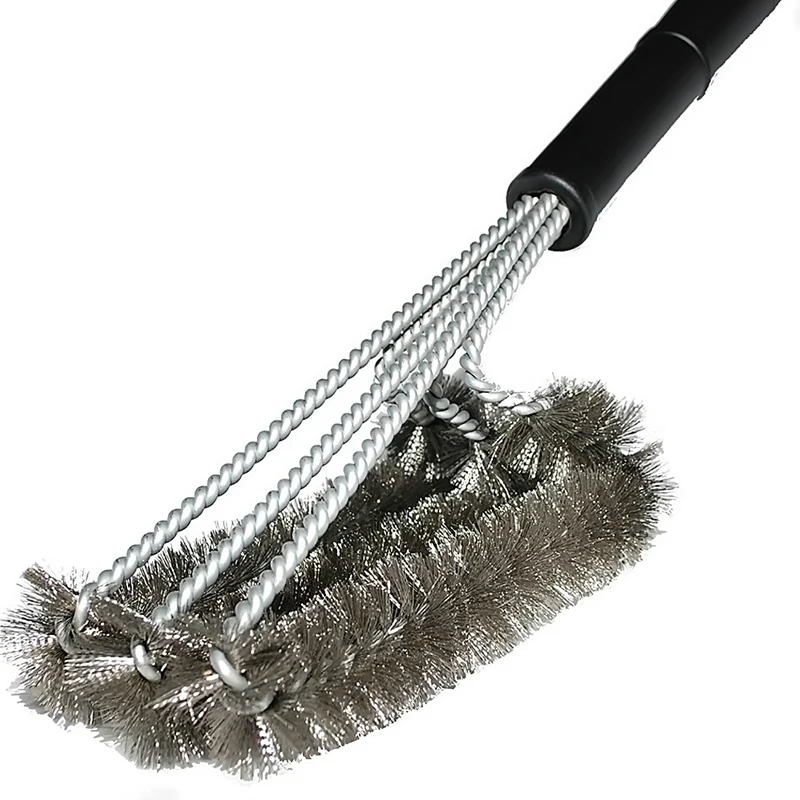 Non-stick Barbecue Grill BBQ Brush Stainless Steel Wire Bristles Cleaning Brushes With Handle Durable Cooking Tools Accessories | Дом и сад