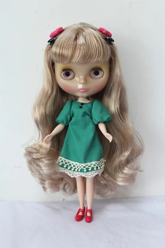Светлая абрикосовая челка Blygirl волосы кукла Blyth прозрачная кожа Обнаженная