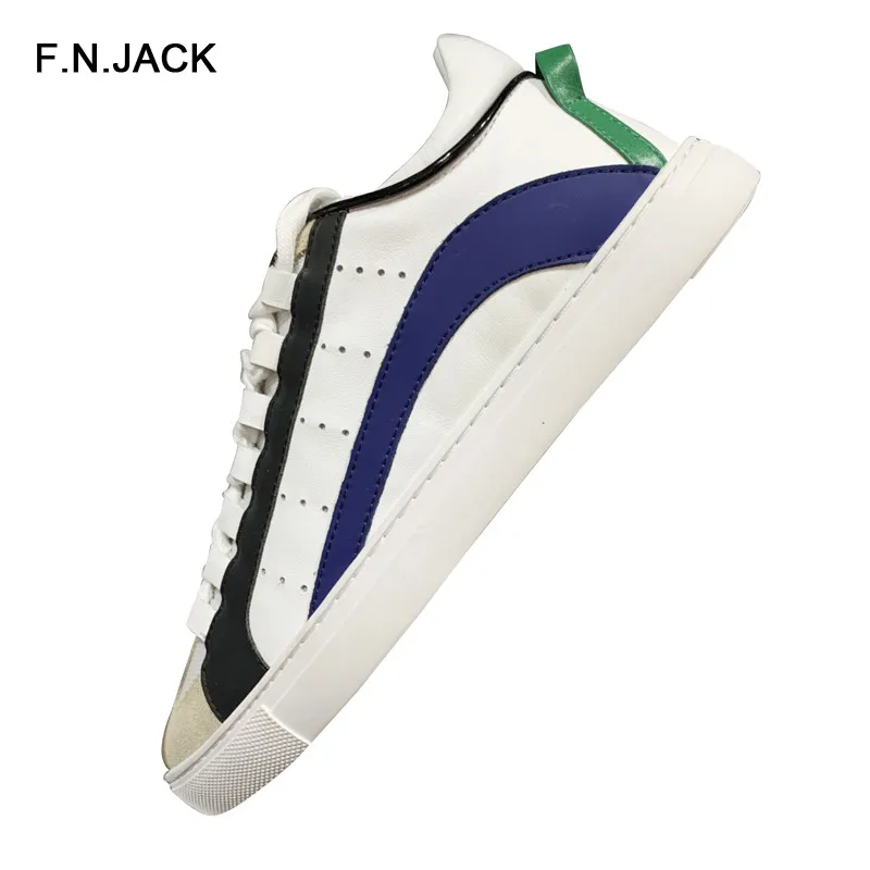 F. N. JACK/мужские новые модные кроссовки; спортивная обувь для мужчин; смешанные цвета; сезон весна-осень; Мужская обувь; повседневная обувь на шнуровке - Цвет: 007