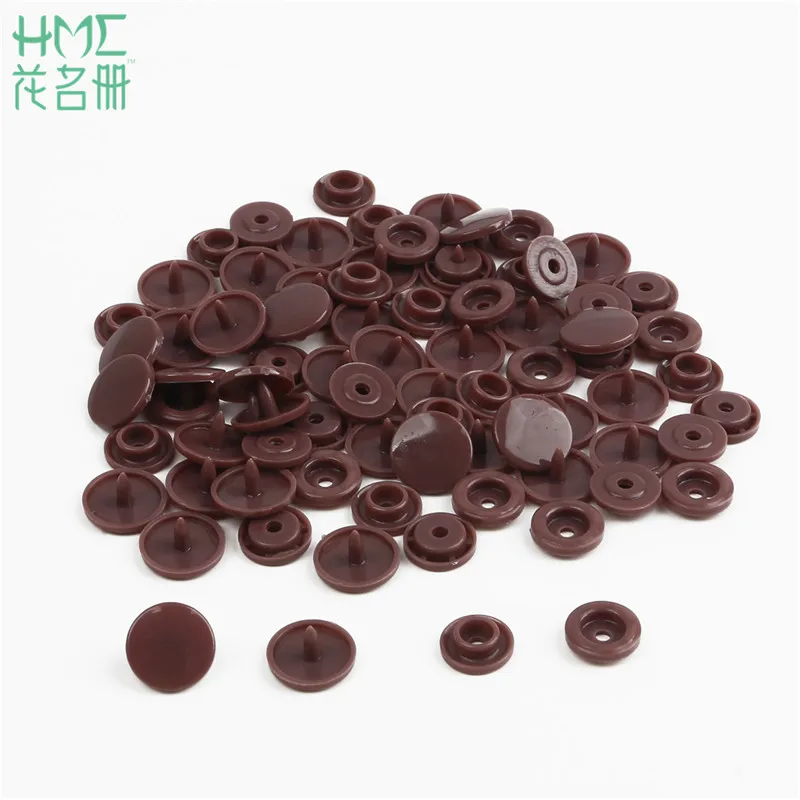 Dark Purple Горячая Распродажа 20 комплектов T5 12 мм круглые пластиковые кнопки застежки для одежды аксессуары для детской одежды Зажимы пододеяльник лист кнопка - Цвет: Dark Purple