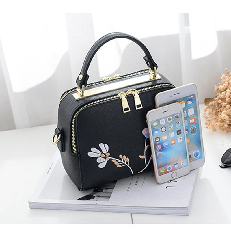 BERNO Fly/Брендовая женская сумка на плечо модная Цветочная с вышивкой для дам сумки