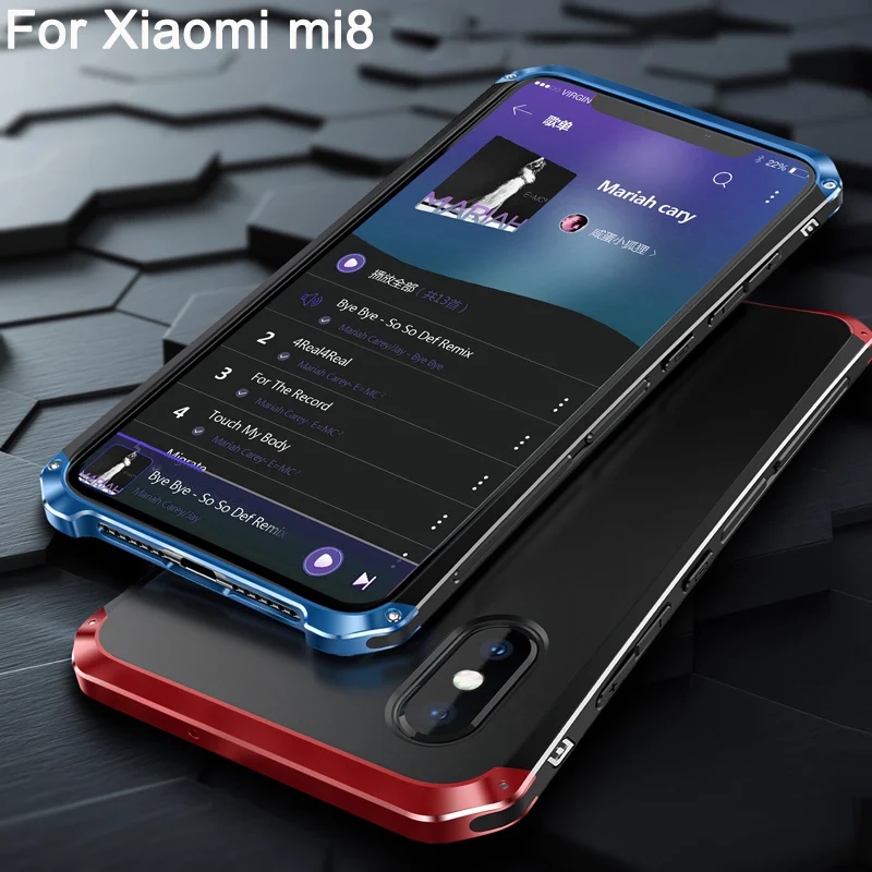 Чехлы для Xiaomi mi8 Жесткий Чехол задней панели из поликарбоната металлический