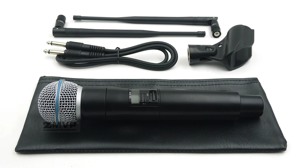 ZMVP QLXD4 UHF профессиональный QLX Беспроводной микрофон Системы с BETA58 ручной передатчик для сцены в прямом эфире вокала караоке речи