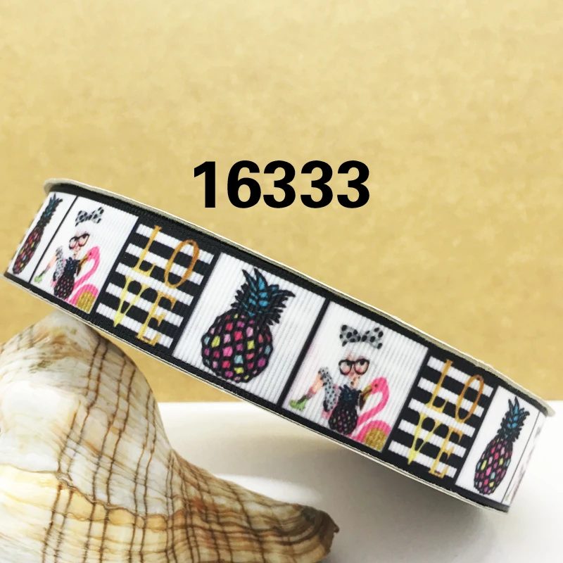 Бесплатная доставка 50 ярдов мультфильм печатных grosgrain ленты 16418 | Дом и сад