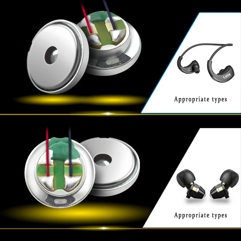 MACGARSEN 2pcs 8mm Round Subwoofer Copper Ring Diaphragm Bluetooth Earphone Speakers Unit 16ohm For | Электроника