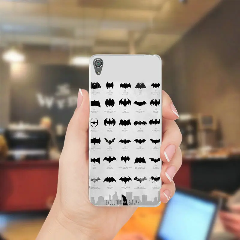 Супергерой логотип БЭТМЭН Мягкие силиконовые мобильного телефона Чехлы для sony