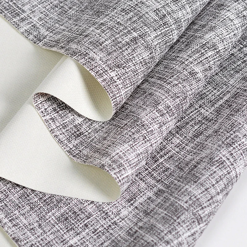 5 Ya Gray 100x138 см Синтетическая кожа льняной Patten PU кожа ткань DIY настенный тканевый фон диван для оформления дома швейный материал Однотонная искусственная искусственная кожа Ткань для шитья DIY Сумка Обувь Материал - Цвет: 5 Ya Gray