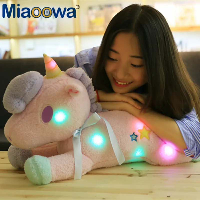 1 шт. Детская плюшевая подушка в виде единорога 55 см|Плюшевые игрушки с