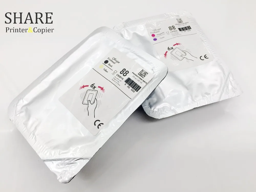 Печатающая головка C9381A C9382A 2 шт. новая печатающая для hp 88 L7380 K550 K5300 K5400 K8600 L7000 L7400 L7480