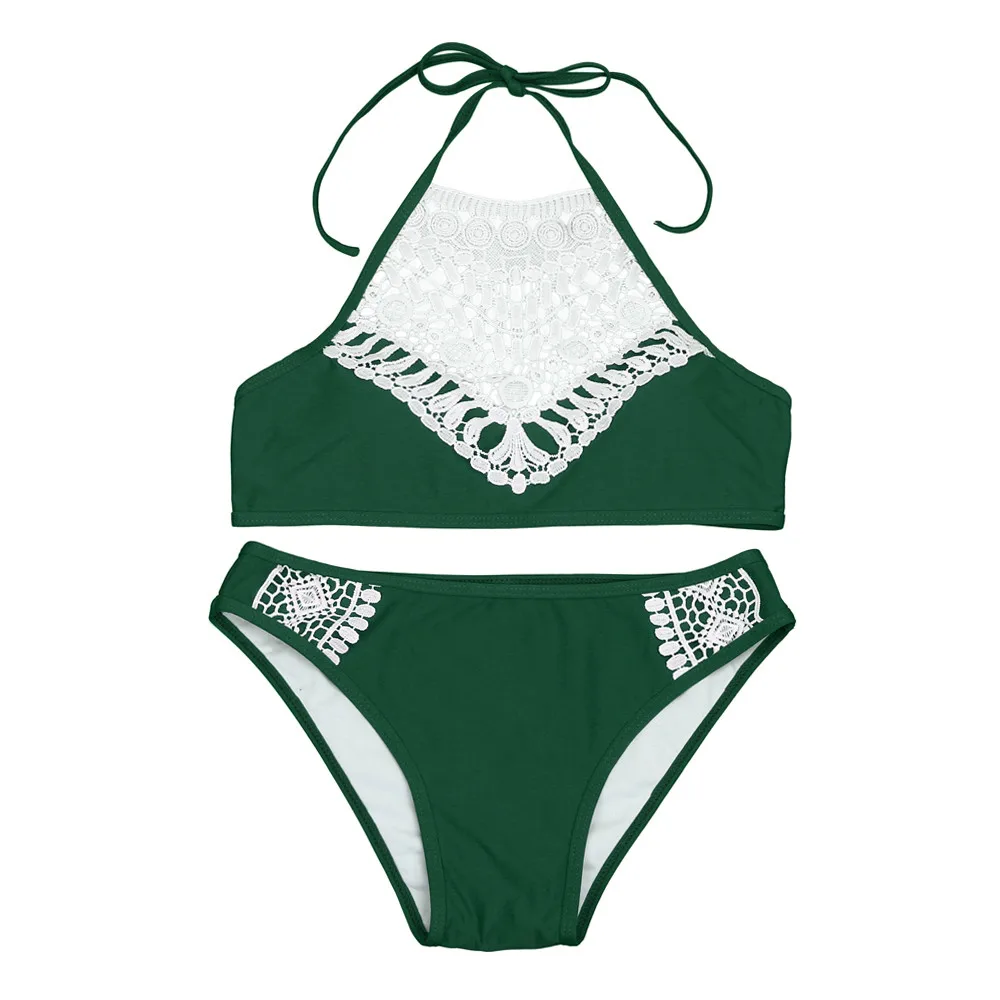 Женский купальный костюм пляжный купальник с бретелькой через шею бюстгальтер