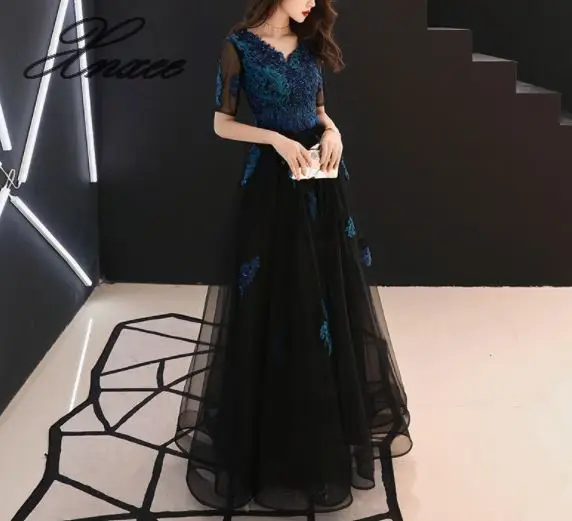 Женское платье для ужина новинка 2020 элегантное темпераментное длинное