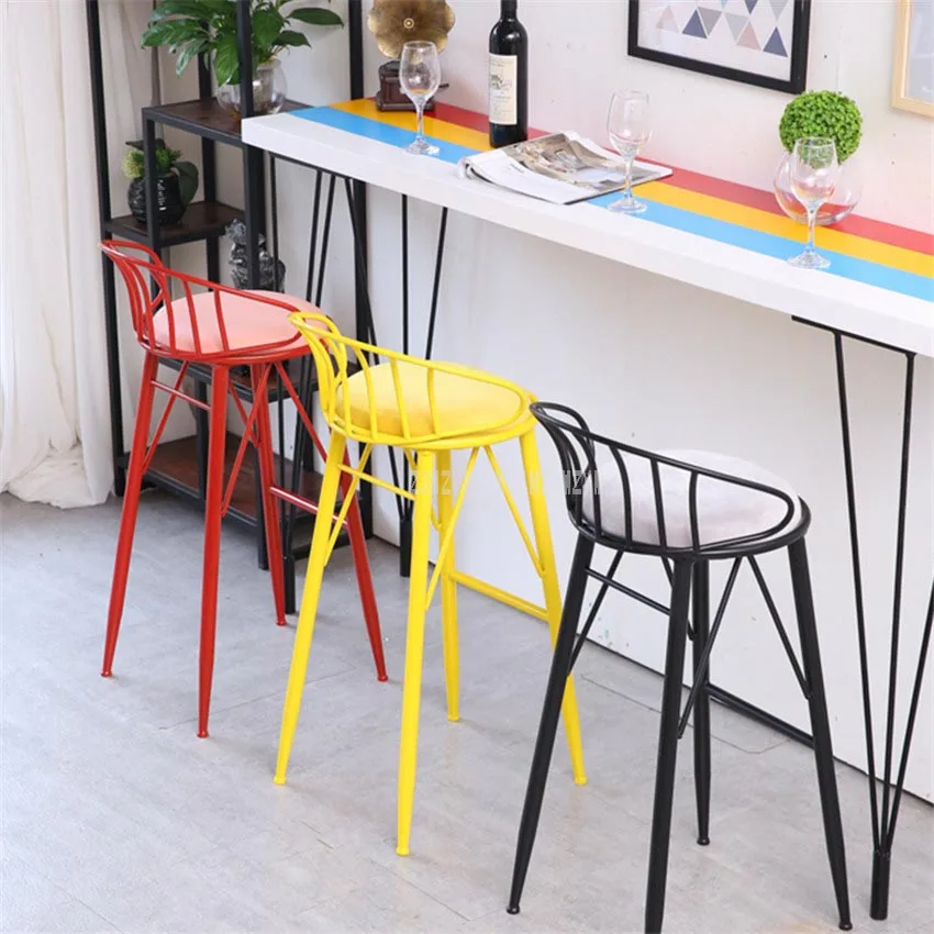 Creatove Современная декоративная железа художественная барный стул из металла