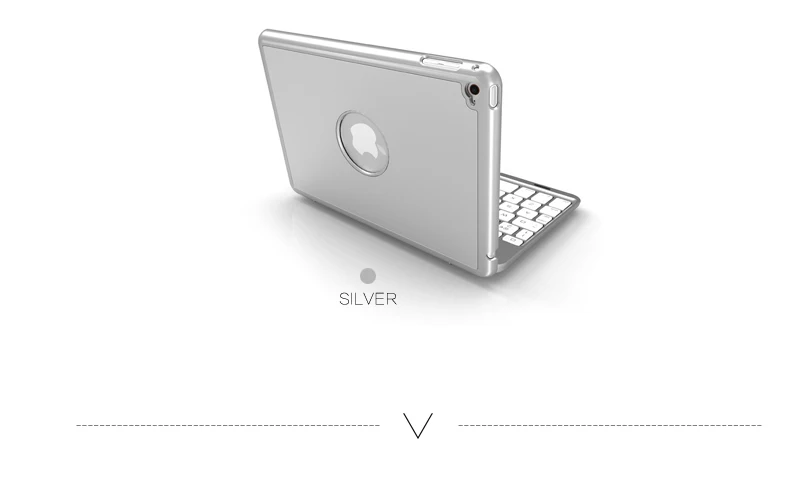 Witsp@ d роскошный чехол с Bluetooth клавиатурой для iPad Mini() и iPad mini 4, 7 цветов светодиодный чехол с подсветкой/алюминиевый беспроводной Чехол