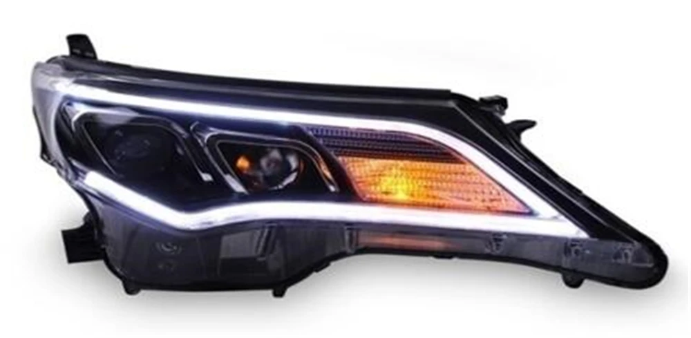 Для Toyota RAV4 светодиодный фары 2013 2014 2015 RAV 4 ДХО Биксеноновые линзы дальний ближний