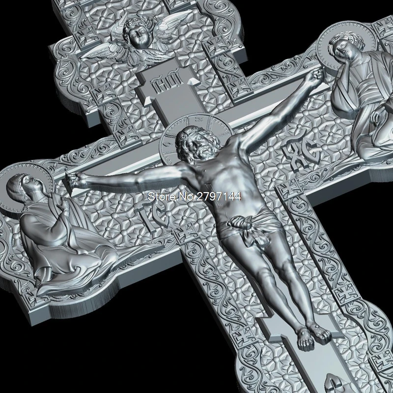 Высококачественная новая 3D модель для cnc Cross_V2 резная фигура скульптура машина в