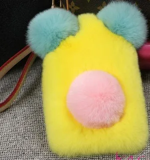 8 With ear tail Чехол с кроличьим мехом и пандой для samsung galaxy A90, 5G,, A7, A8 plus, s9 plus, A40, A50, A70, милый мультяшный теплый Пушистый Плюшевый чехол - Цвет: 8 With ear tail