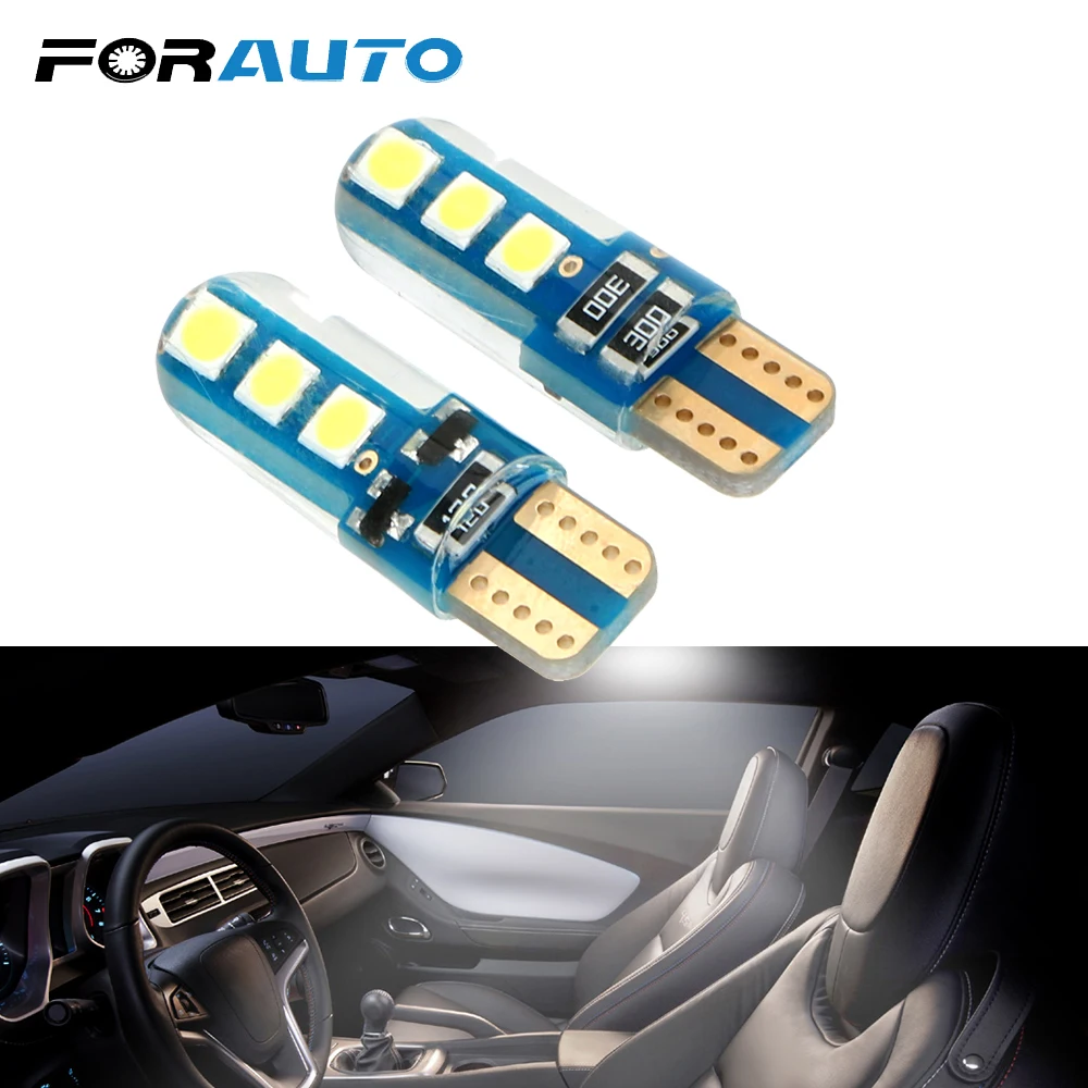 FORAUTO 2 шт./компл. силиконовые автомобильные светодиодный светильник