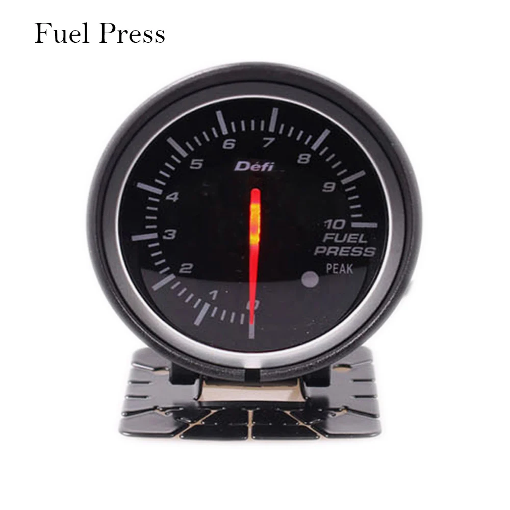 Fuel Press Df Advance 2,5 дюймов Автомобильный манометр белый и красный светодиодный светильник Вольтметр и Тахометр Температура воды Температура масла турбо Масляный Пресс топливный Пресс автоматический манометр - Цвет: Fuel Press