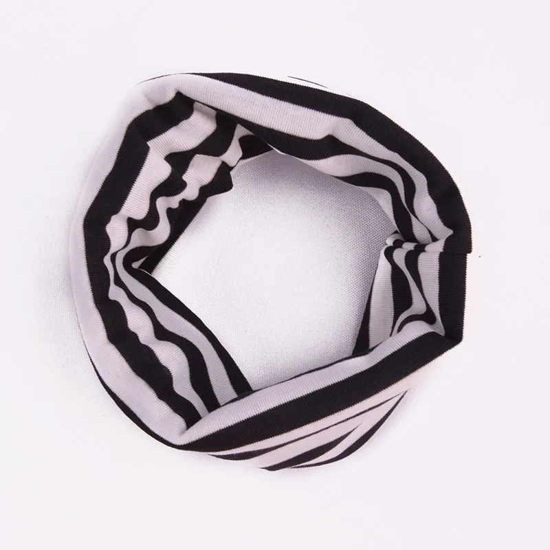 black stripe scarf Одноцветная шапка, хлопковая детская шапка, шарф для детей, вязаная шапочка для мальчиков и девочек, милые теплые детские шапки, шарфы, зима, осень, весна - Цвет: black stripe scarf