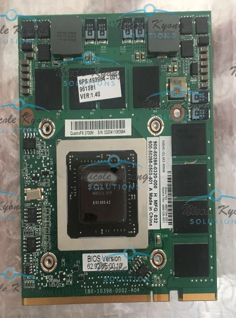 493948-001 488125-001 460734-001 аккумулятор большой емкости Квадро FX3700M FX 3700M G92M 1 ГБ VGA Видео карта для HP Compaq 8710 Вт 8710p 8730 Вт 8730p