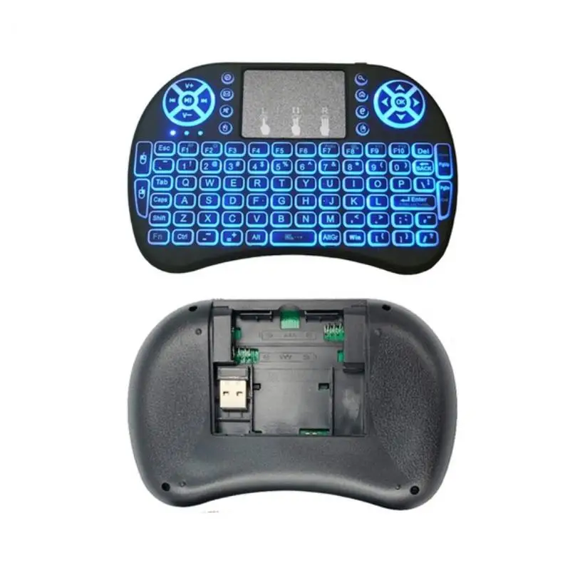 AAA Backlit Version Новая i8 Клавиатура 2,4 ГГц Air mouse беспроводная клавиатура Пульт дистанционного управления тачпад для Android tv Box 8,1 T9 X96 mini TX3 min X96 - Цвет: AAA Backlit Version