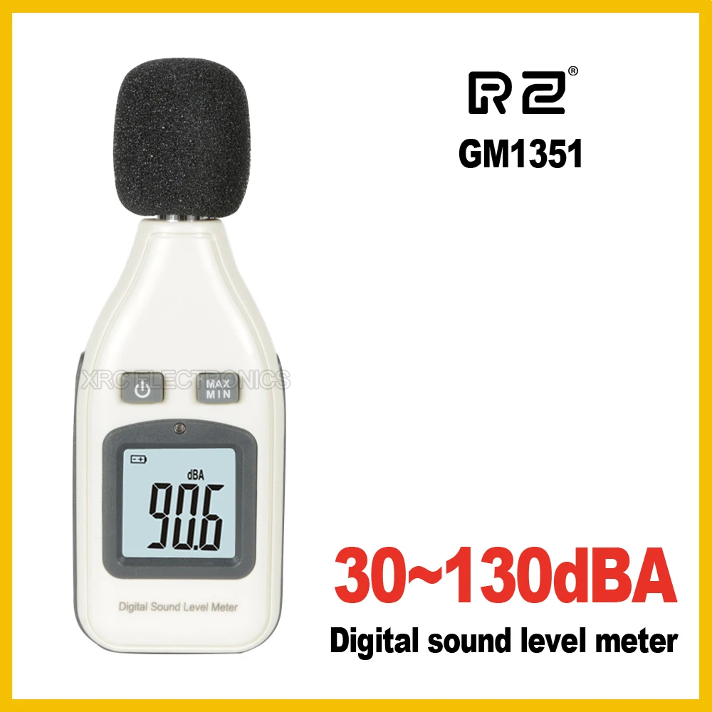 RZ GM1351 30 130dB цифровой измеритель уровня звука шума в децибелах ЖК экран новый|tester