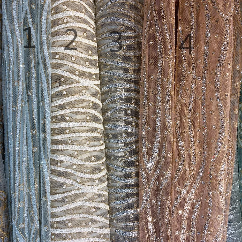 Новое поступление блестящая африканская кружевная ткань с уникальным дизайном