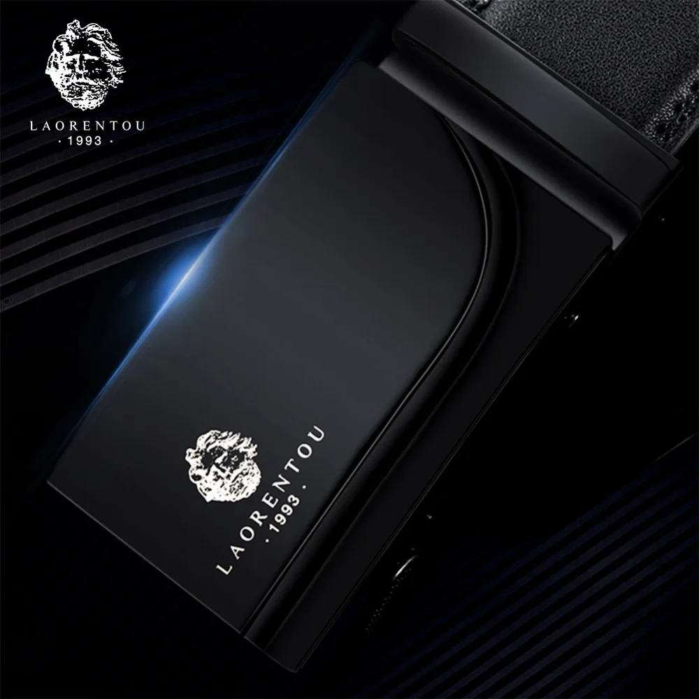 Мужской Сменный ремень из спилка LAORENTOU черный без пряжки 2019|Мужские ремни| |