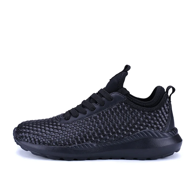 black Bravover/тканая Мужская обувь; дышащая мужская обувь; Мужская обувь; zapatos hombre Sapatos; Уличная обувь; кроссовки - Цвет: black