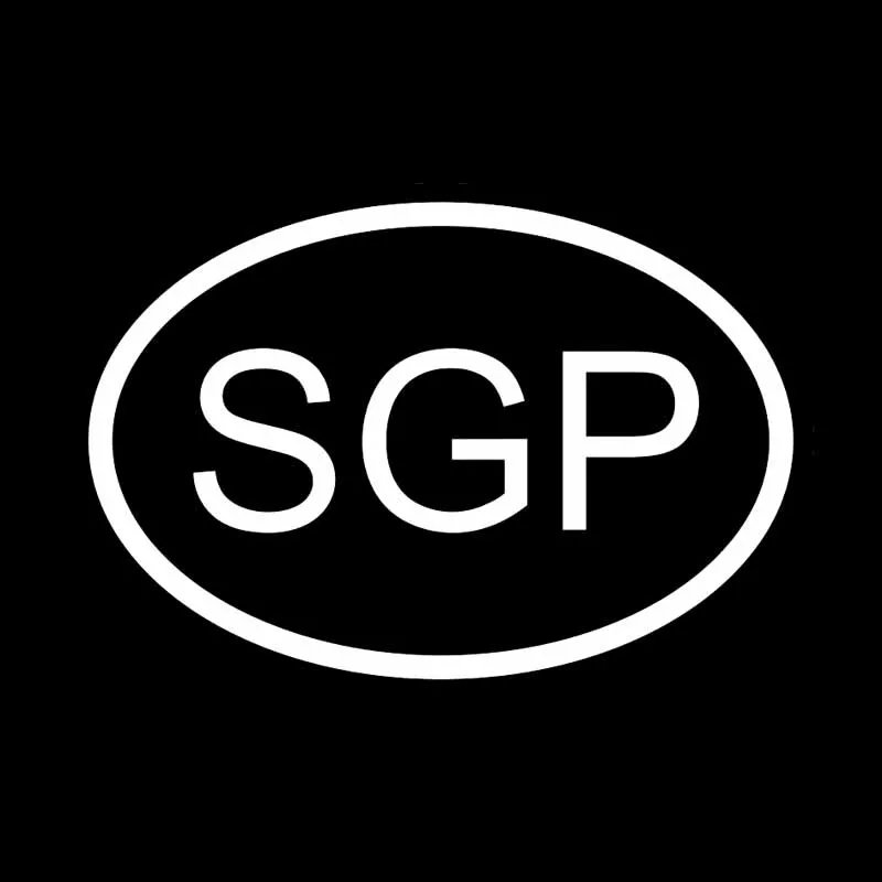 YJZT 13 6 см * 9 3 SGP Сингапур код страны овальная Автомобильная Наклейка Виниловая