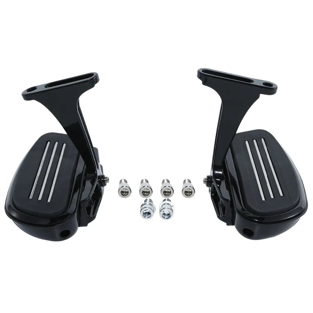 Черный Задний пол для мотоцикла Harley Touring Electra Glide Street Road King 1993 2021 2020 2019 2018|Подставки