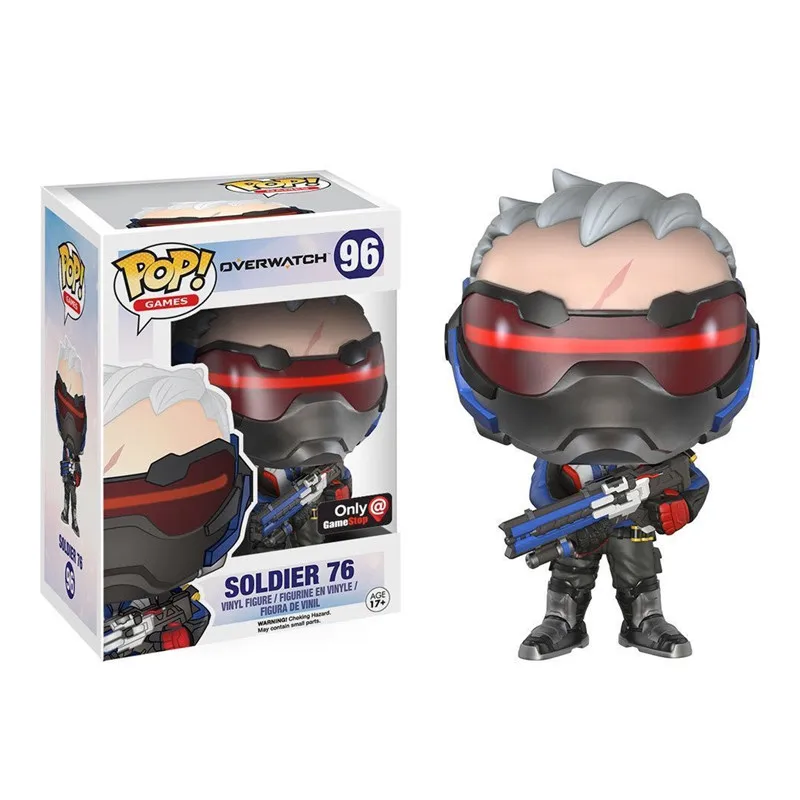 With box-96 Funko Pop Hot Game OW Rye Pioneer Vanguard#93 жнец смерти#92 Tracer#97 Winston Widowmaker Soldiers может Модель фигурка игрушка подарок - Цвет: With box-96