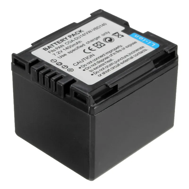 Аккумулятор для камеры CGADU14 CGA DU14 7 2 в 1400 мАч 1 шт. + зарядное устройство USB с ЖК