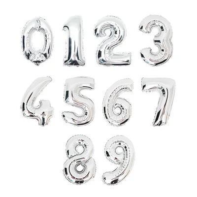 16 дюймов номер алюминиевый воздушный шарик из фольги в форме розового цвета: