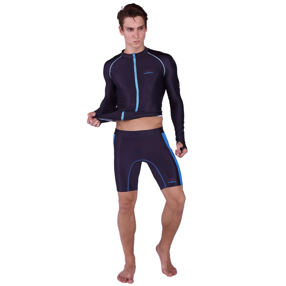 Мужской кардиган на молнии SABOLAY лайкра с длинным рукавом короткая рубашка для