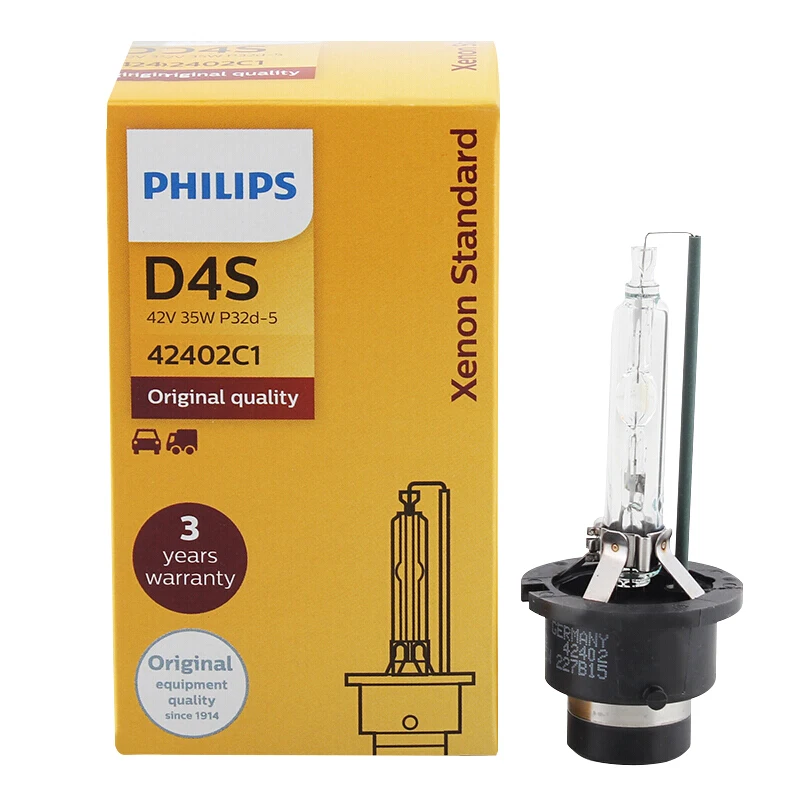 1X Philips HID D1S D2S D2R D3S D4S D5S 35 Вт ксеноновый стандарт 4200 к авто оригинальная автомобильная фара Оригинальная лампа OEM Замена обновления