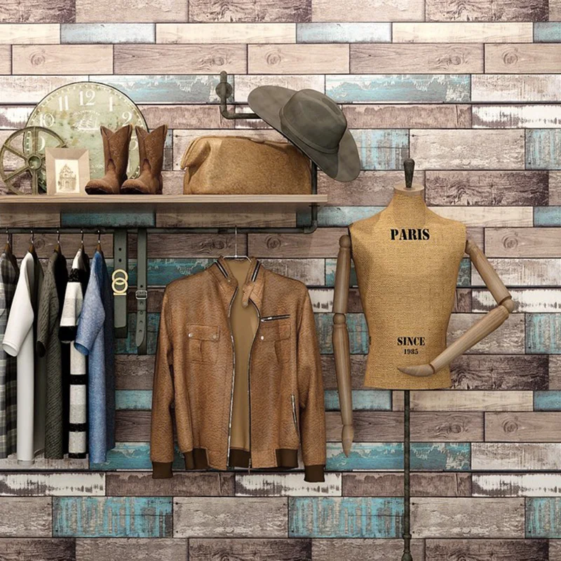 3d дерево зерна обои рулон деревянная доска полосатая настенная бумага магазин