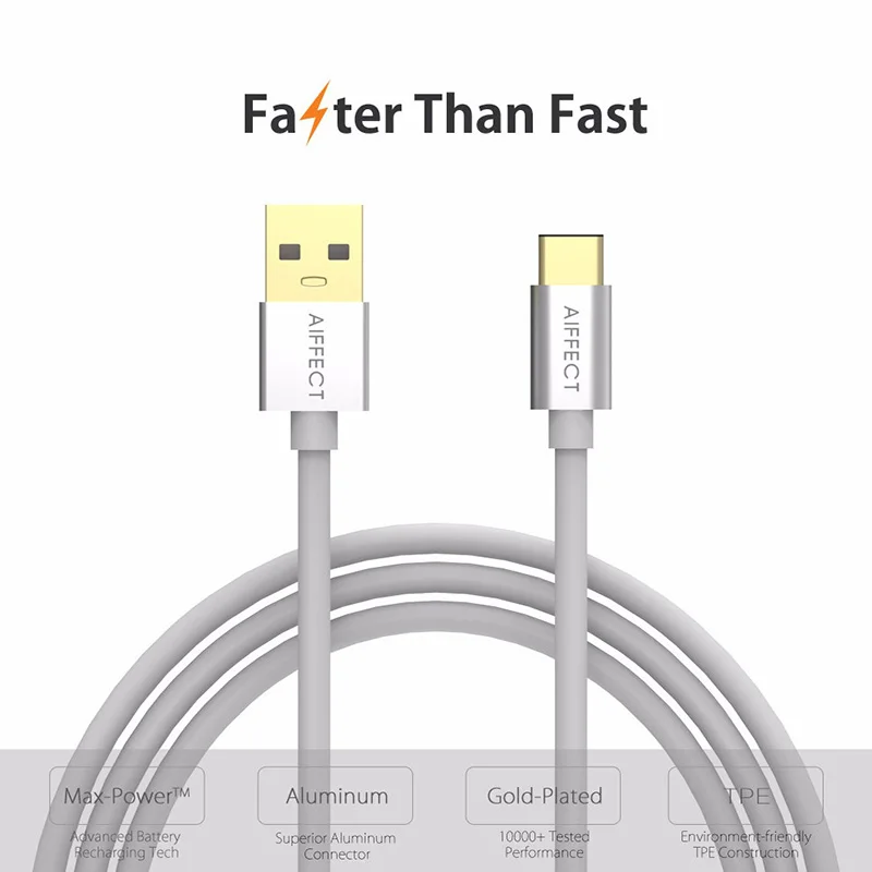 AIFFECT type C кабель на стандартный usb USB штекер Мужской для зарядки данных шнур линия