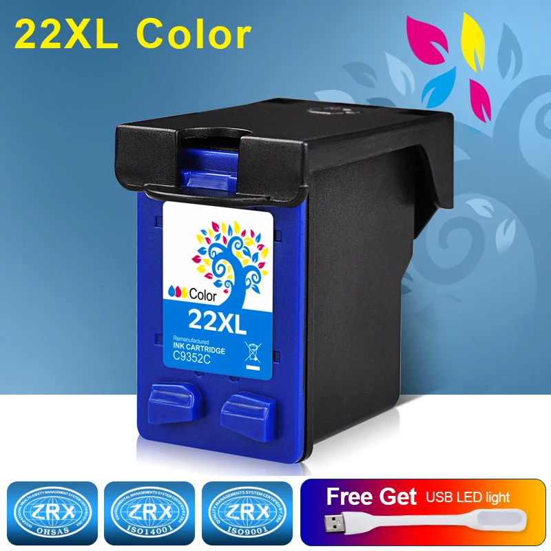 H & BO re изготовлено картридж Замена для hp 22XL C9352C Deskjet 3910 3915 3920 3930 3940 D1311 D1320 D1330