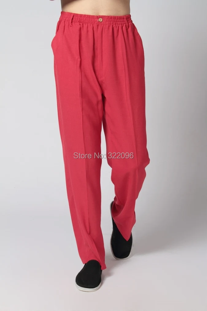 

Shanghai Story Chinese Traditional Trousers Men's Chinese Style Clothing tai chi Pants KungFu pants kung fu taiji clothing Red