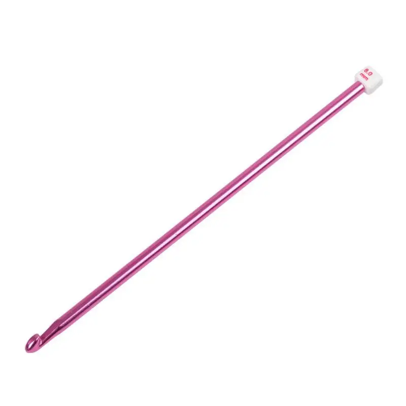 1PC 8mm 2 мм-8 мм алюминиевый сплав крючком Крючки связанный вручную свитер шарф швейные иглы инструменты для плетения - Цвет: 1PC 8mm