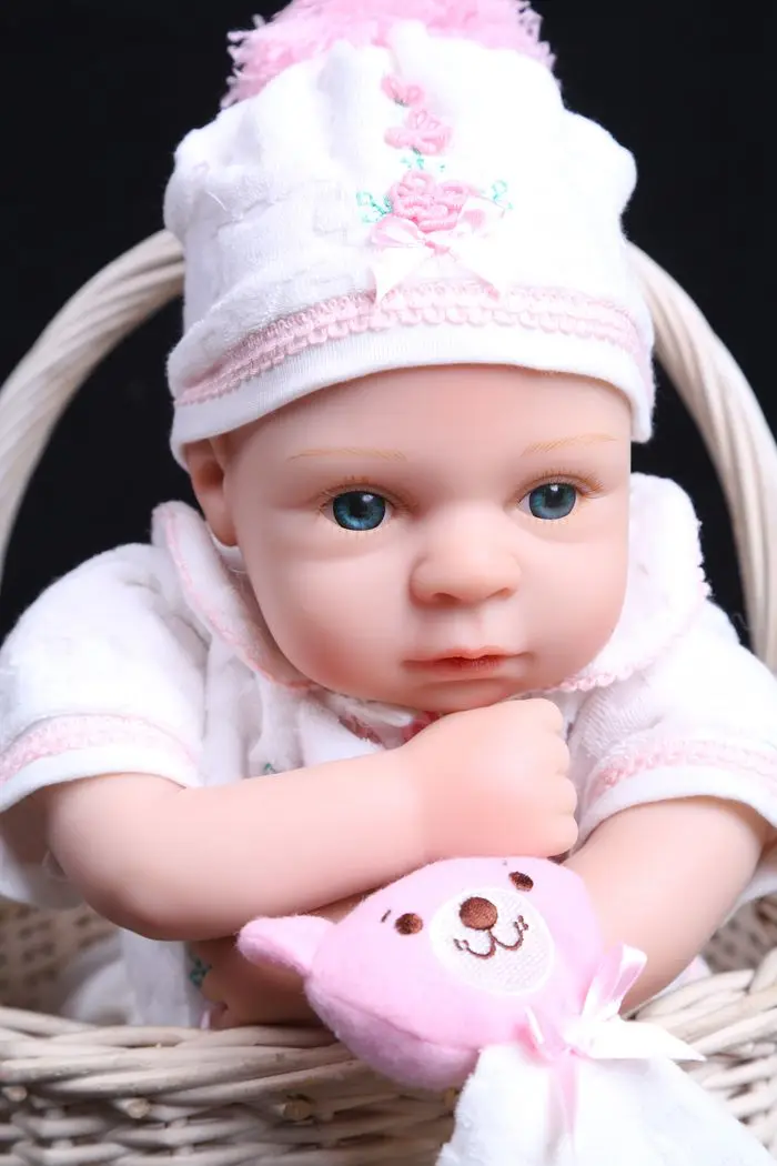 

Real touch 47cm Silicone Reborn Lifelike Bonecas Baby newborn realistic blue eyes bebe reborn dolls babies toy for gilrs gift