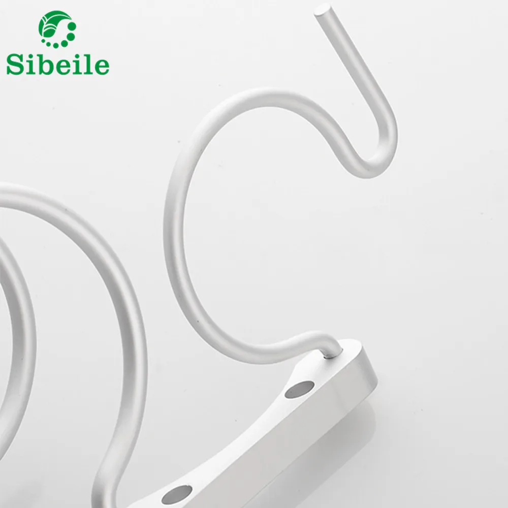 SBLE модный многофункциональный алюминиевый настенный держатель для фена и гребня