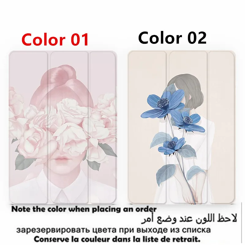 Откидной Чехол с синим цветком для iPad Pro 9 7 11 air 10 5 2 12 2020 Mini 3 4 2019 чехол планшета 7th