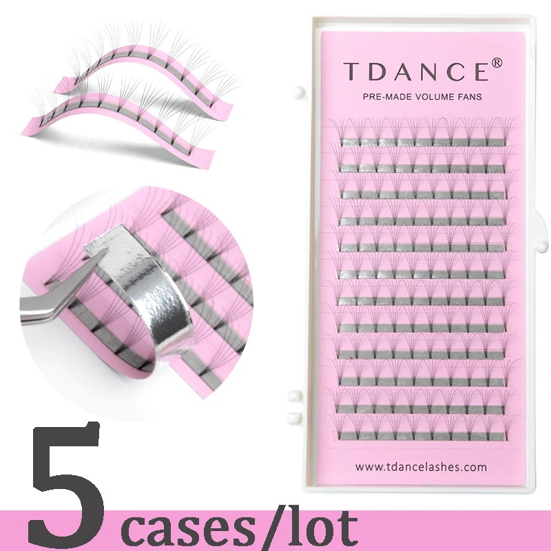 TDANCE 5 tary/lot короткие Стволовые готовые вентиляторы 3d/4d/5d/6d/7d ресницы русский объем наращивание ресниц искусственная норка наращивание ресниц