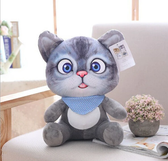 20 см 3D игрушки для кошек Kawaii Плюшевые Животные Кошки куклы подарки|Мягкие