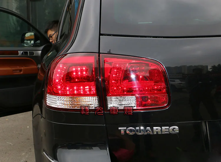 Автомобильный Стильный чехол для задней фары для Volkswagen VW Touareg 2003-2010 задний светильник s светодиодный задний светильник s