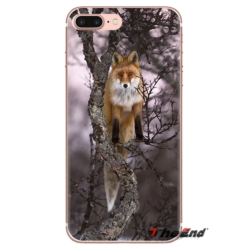 For Xiaomi Mi4 Mi5 Mi5S Mi6 Mi A1 A2 5X 6X 8 9 Lite SE Pro Max Mix 2 3 2S Watercolor Foxes Red Baby animal Silicone Cover Bag |