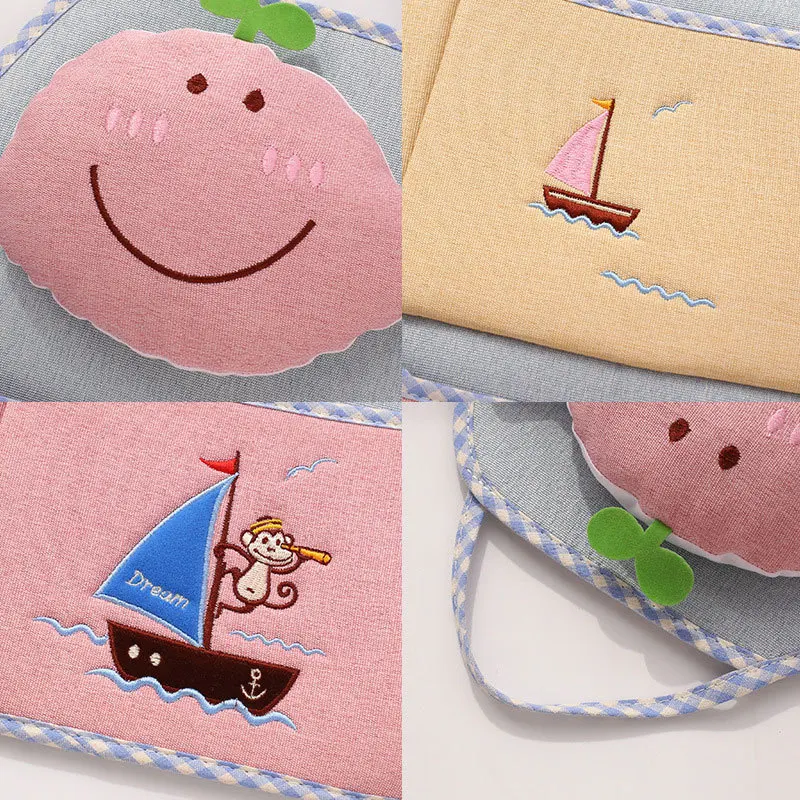 LDAJMW Linen Cartoon Monkey Embroidery 1-4 Pockets Wall Hanging Storage Bag Children Room Organizer Pouch