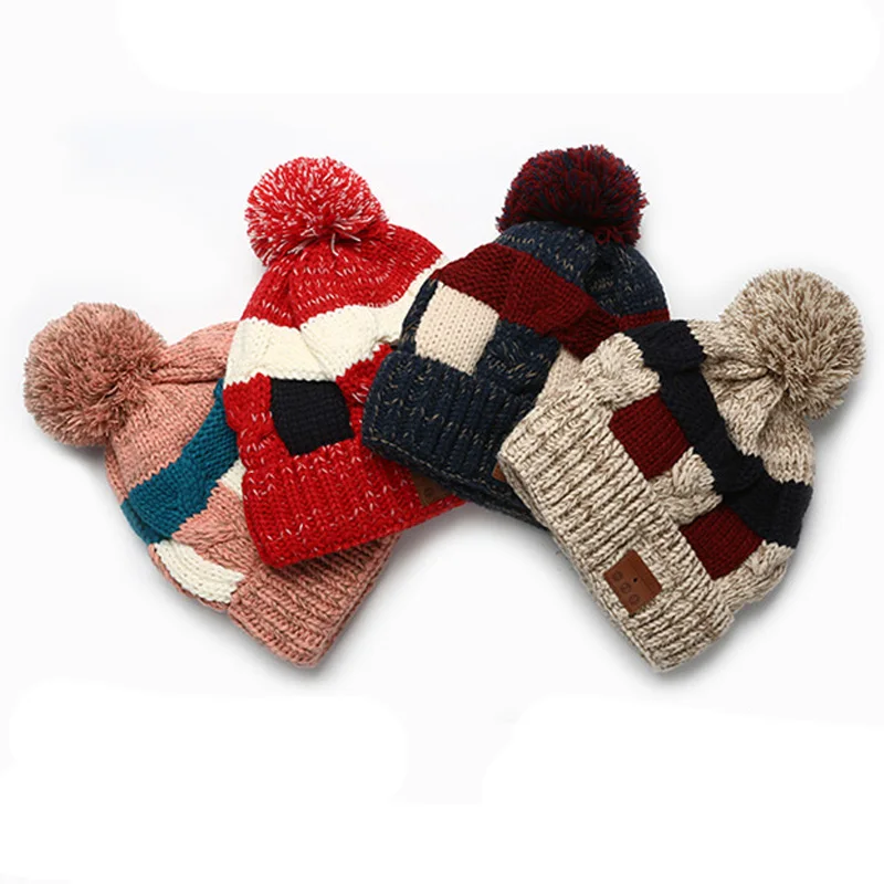 Беспроводная Шапка-бини FDBRO с Bluetooth вязаная шапка наушниками стереогарнитура